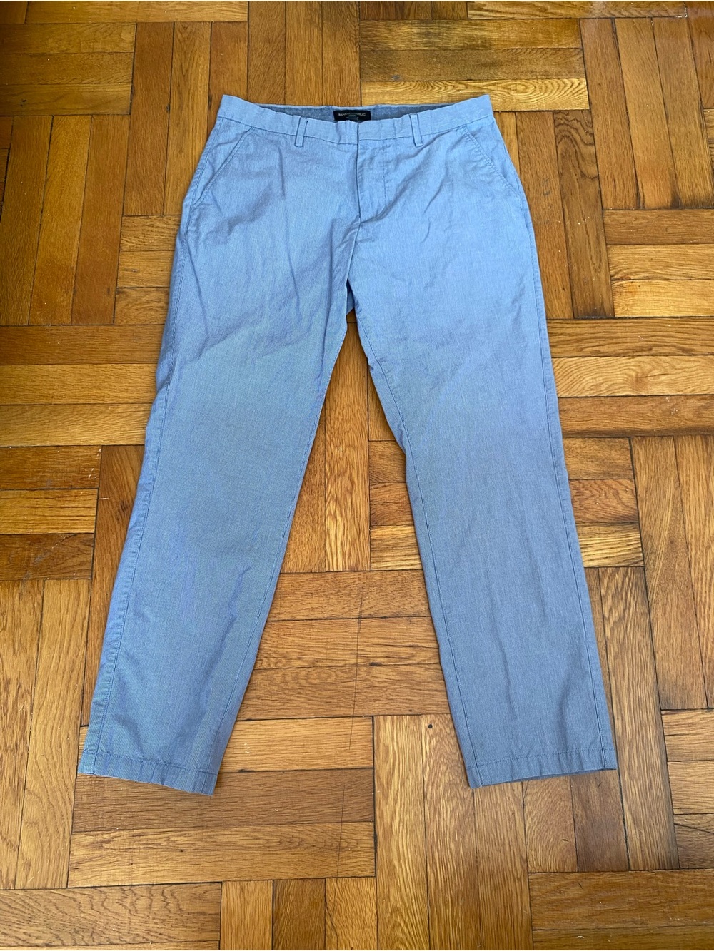 Banana Republic Kentfield Pant 32 Blue Pinstripe Chino Pants Cotton Flat Front